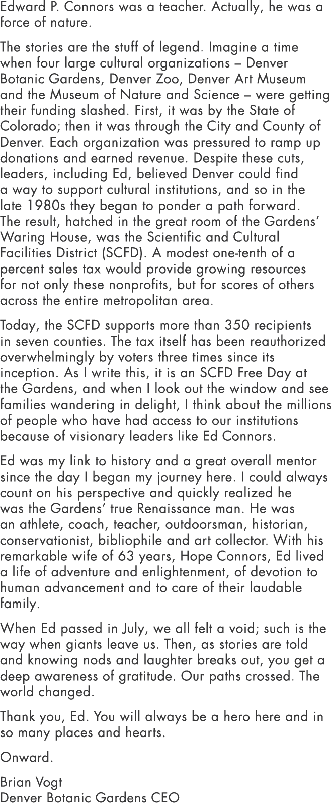 Edward P  Connors was a teacher  Actually, he was a force of nature  The stories are the stuff of legend  Imagine a t   