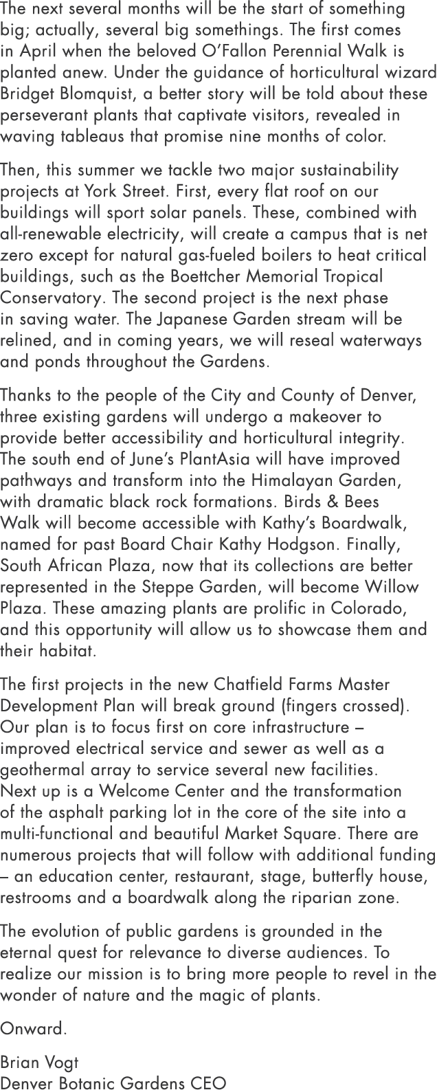 The next several months will be the start of something big; actually, several big somethings  The first comes in Apri   