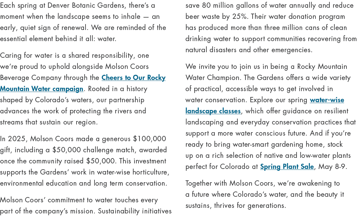 Each spring at Denver Botanic Gardens, there’s a moment when the landscape seems to inhale — an early, quiet sign of ...