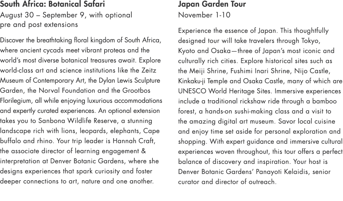 South Africa: Botanical Safari August 30 – September 9, with optional pre and post extensions Discover the breathtaki...