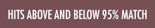 Hits Above and Below 95% Match