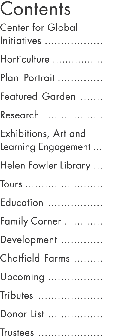 Contents Center for Global Initiatives                    Horticulture                  Plant Portrait                  