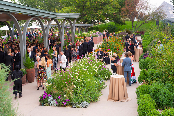 Annuals Garden and Pavilion in the summer