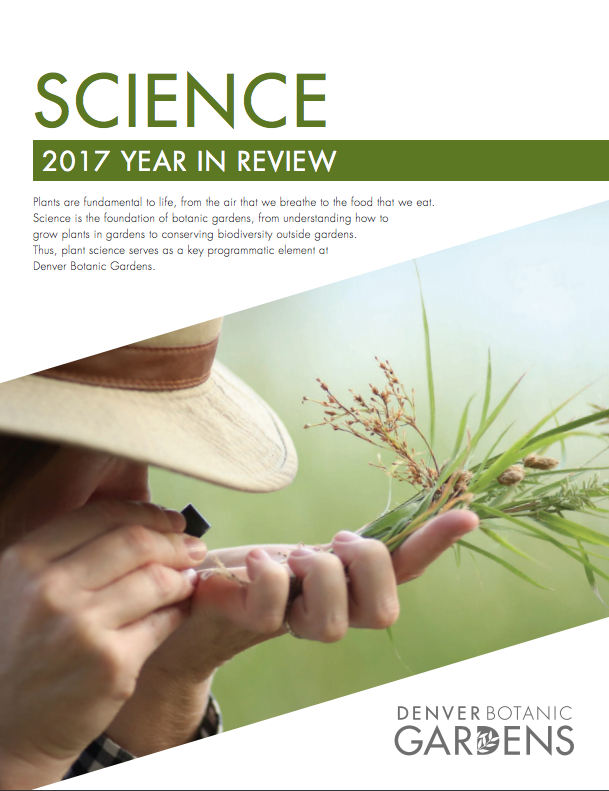 Our 2017 Science Year in Review is full of updates on many areas of research at the Gardens.
