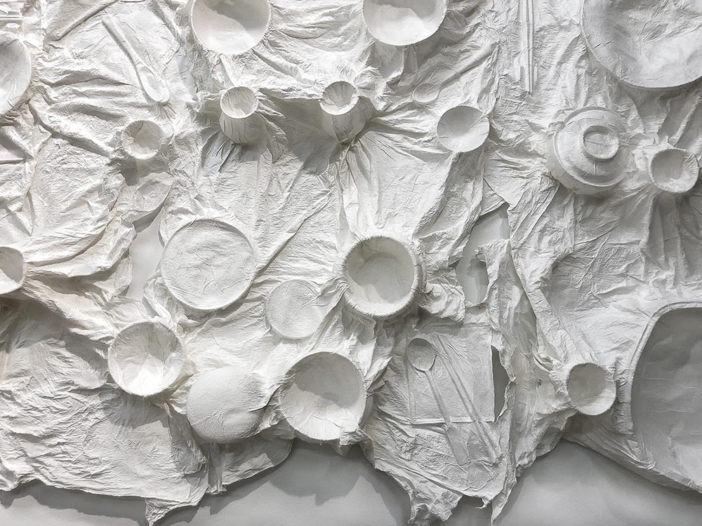 Sammy Lee, “A Very Proper Table Setting,” hanji (Korean mulberry paper), ongoing series, 2017 - present. Sammy Lee, “A Very Proper Table Setting,” hanji (Korean mulberry paper), ongoing series, 2017 - present.