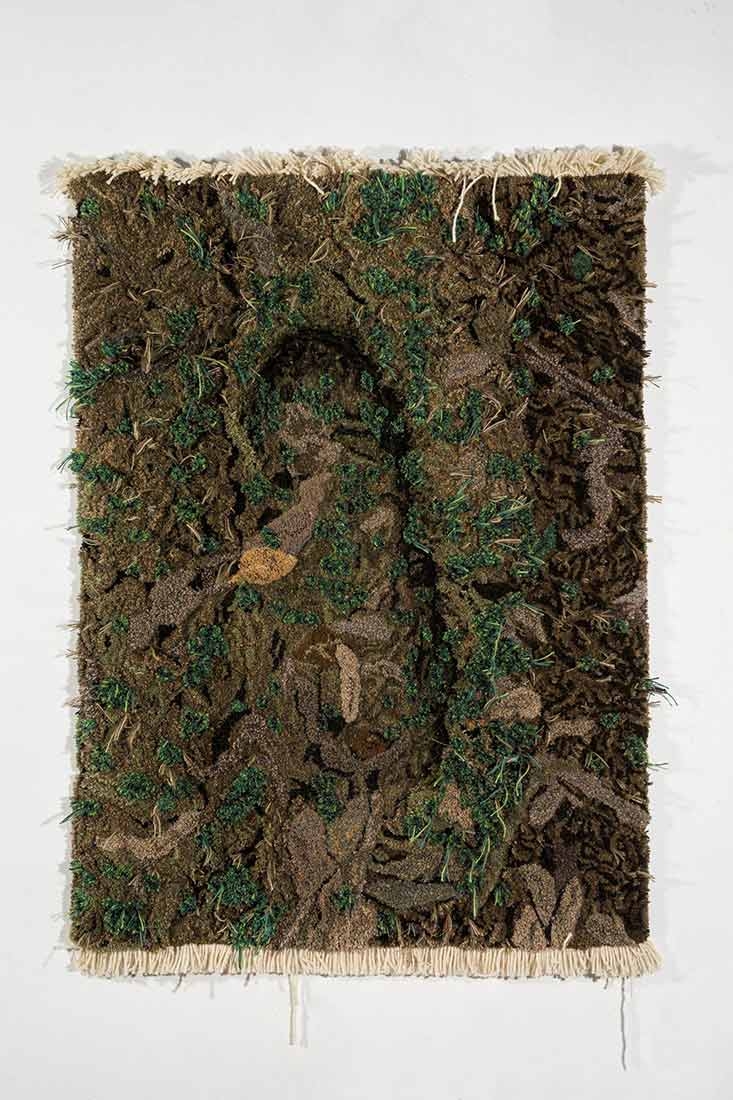 Alexandra Kehayoglou, "Hunter’s Footprint," textile wool, 2020. Alexandra Kehayoglou, "Hunter’s Footprint," textile wool, 2020.