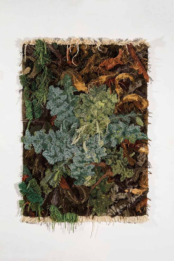 Alexandra Kehayoglou, "Thistle," textile wool, 2020. Alexandra Kehayoglou, "Thistle," textile wool, 2020.