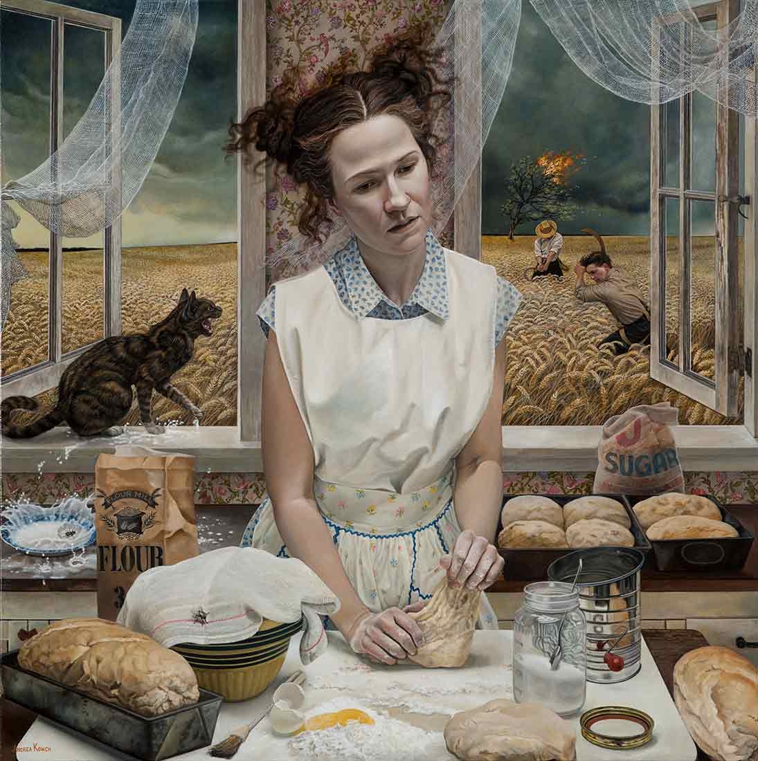 Andrea Kowch, "In the Distance," acrylic on canvas, 2015. Andrea Kowch, "In the Distance," acrylic on canvas, 2015.