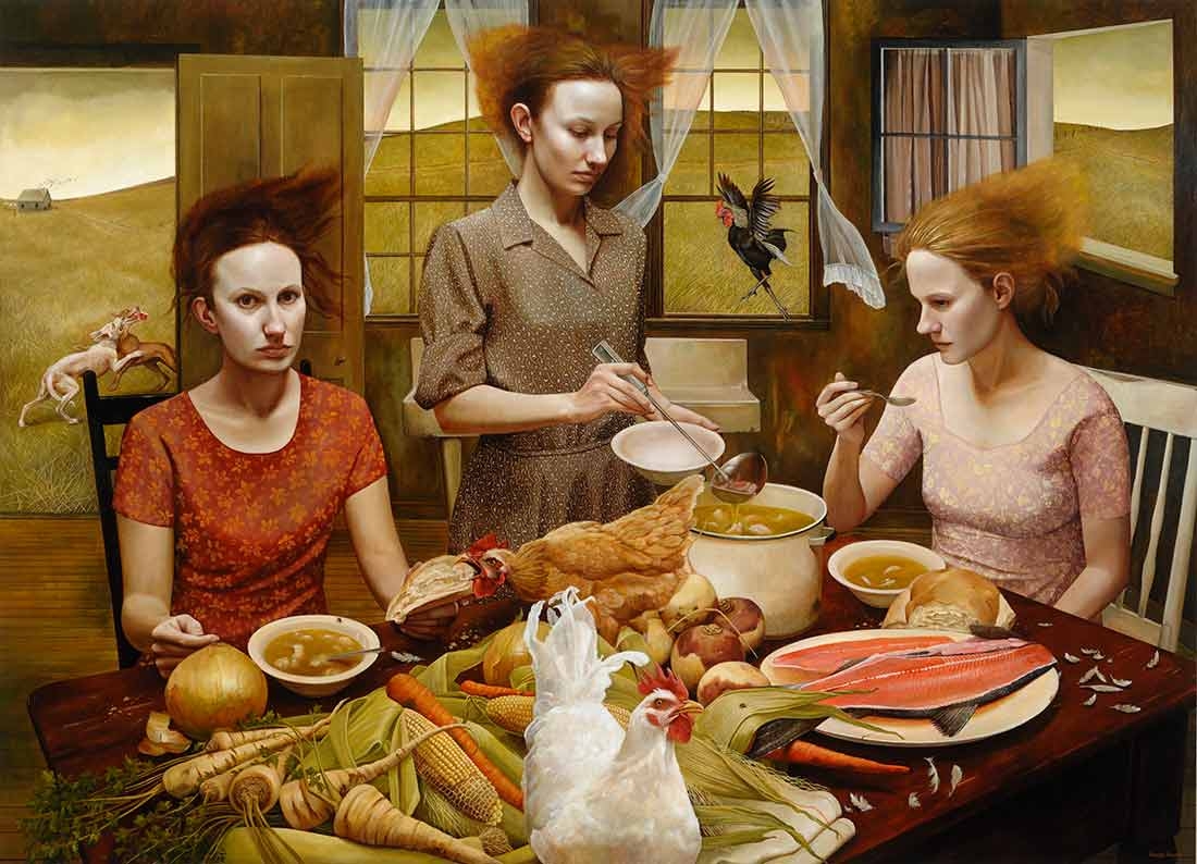 Andrea Kowch, "The Feast," acrylic on canvas, 2010. Andrea Kowch, "The Feast," acrylic on canvas, 2010.