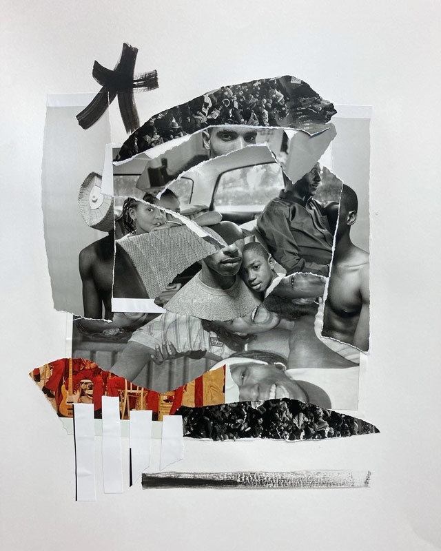 Devin Urioste, "Father," mixed media, 2023.