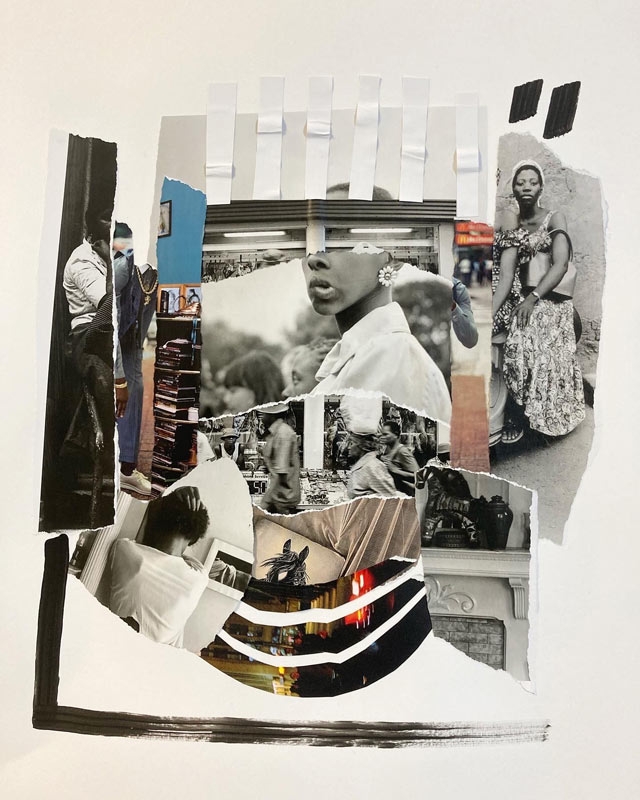 Devin Urioste, "Trapped," mixed media, 2023. 