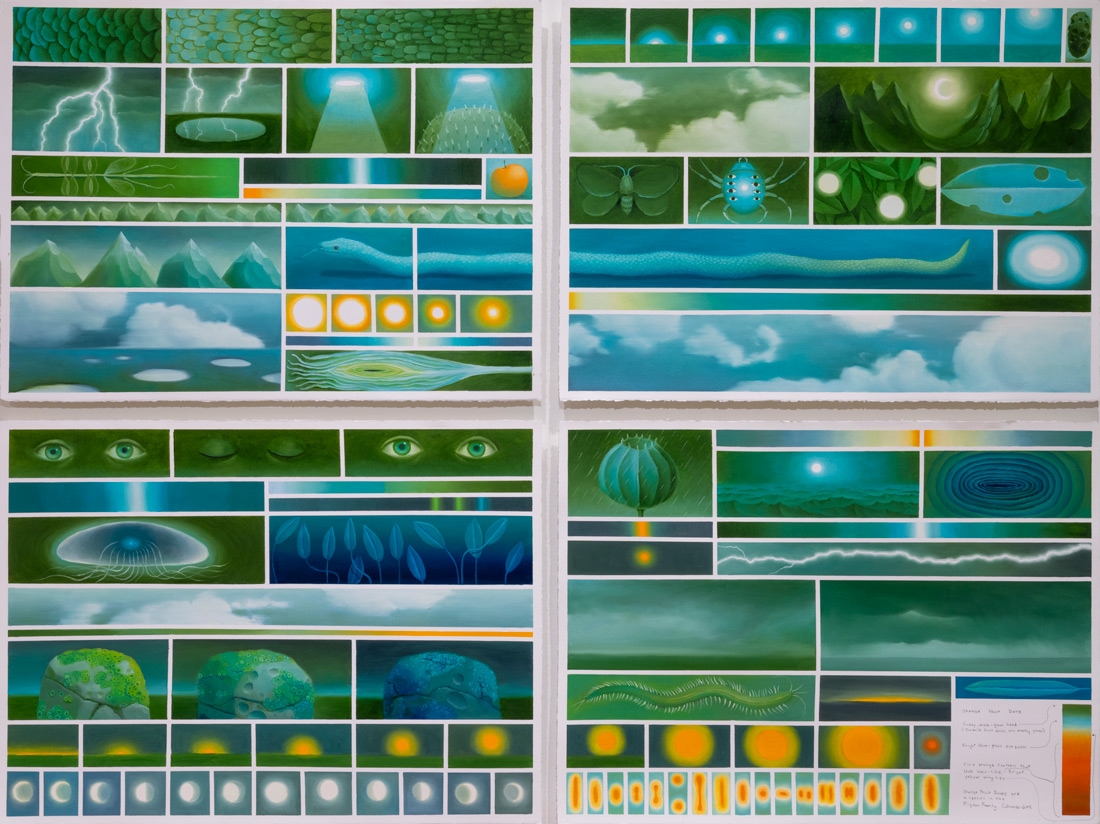 Ash Eliza Williams, "Dreams of an Orange Fruit Dove," oil paint, 2023. 