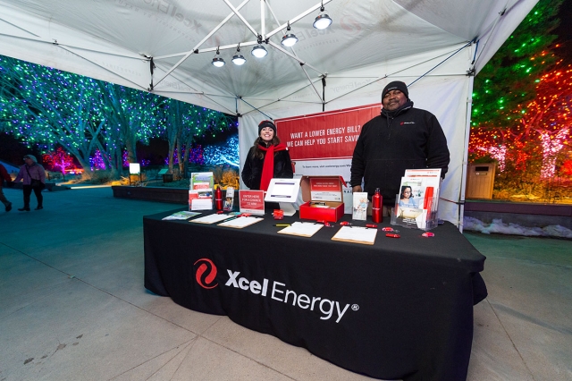 Xcel Energy booth at Blossoms of Light