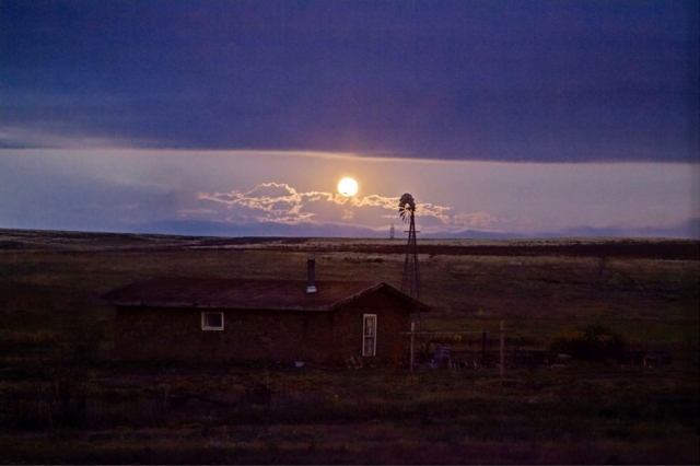 moon rising over plains conservation center