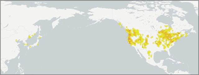 map of physocarpus