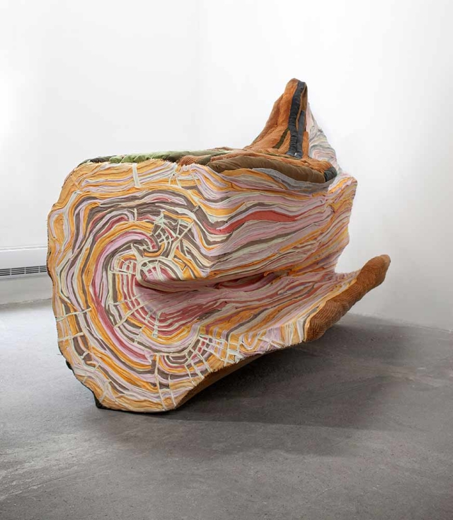 Tamara Kostianovsky, “Uprooted,” clothing belonging to the artist’s father, textiles and wood, 2021. Photo: Courtesy of Slag Gallery Tamara Kostianovsky, “Uprooted,” clothing belonging to the artist’s father, textiles and wood, 2021. Photo: Courtesy of Slag Gallery