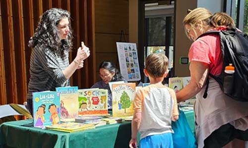 Activity table at Rooted in Reading program
