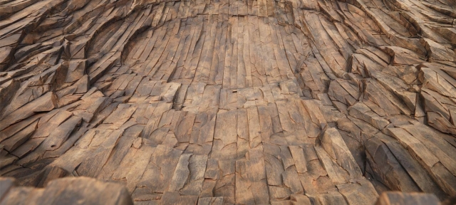 Ursula von Rydingsvard, Ocean Floor (detail), cedar, graphite, and intestines, 1996, 36” x 156” x 132”. Artwork © Ursula von Rydingsvard. Photo: Carlos Avedaño, courtesy of The Fabric Workshop Museum, 2018. 