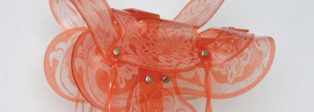 Maeve Eichelberger, "A Study in Coral," UV inks on etched acrylic, 2019. Maeve Eichelberger, "A Study in Coral," UV inks on etched acrylic, 2019.