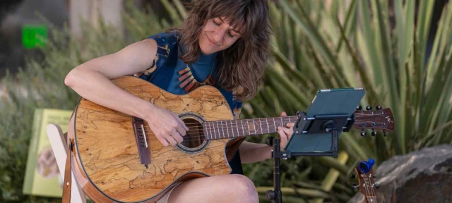 Evenings al Fresco musician playing a guitar