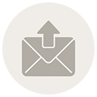 Graphic of envelope with an up arrow on it.
