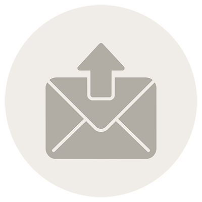 Envelope with an up arrow icon