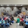 Mitchell Hall discussion with handlers and live raptor encounter